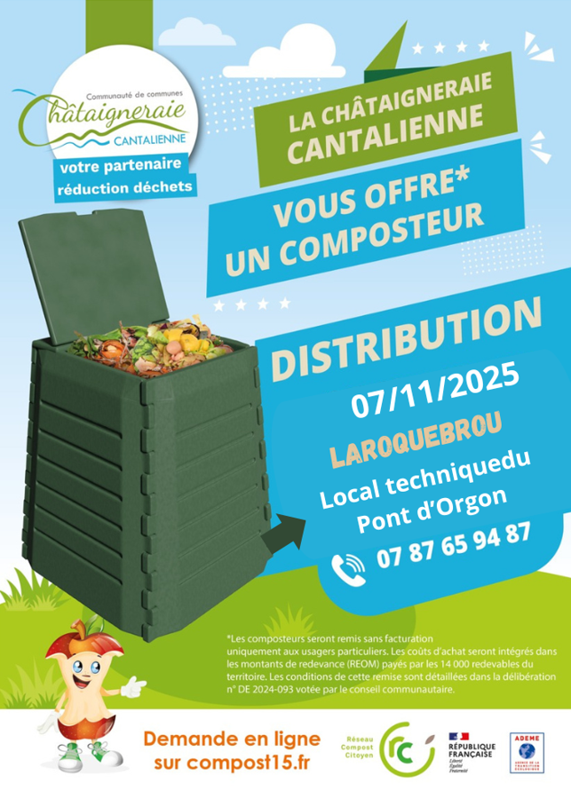 Distribution de composteurs