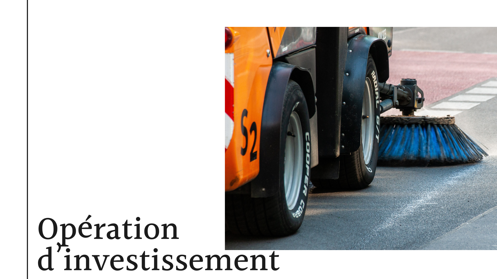 Achat d'une balayeuse